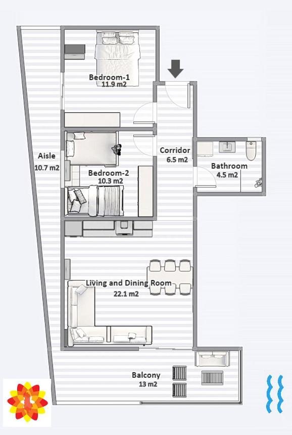 Sea And City View Apartment Sarande Ngoại thất bức ảnh